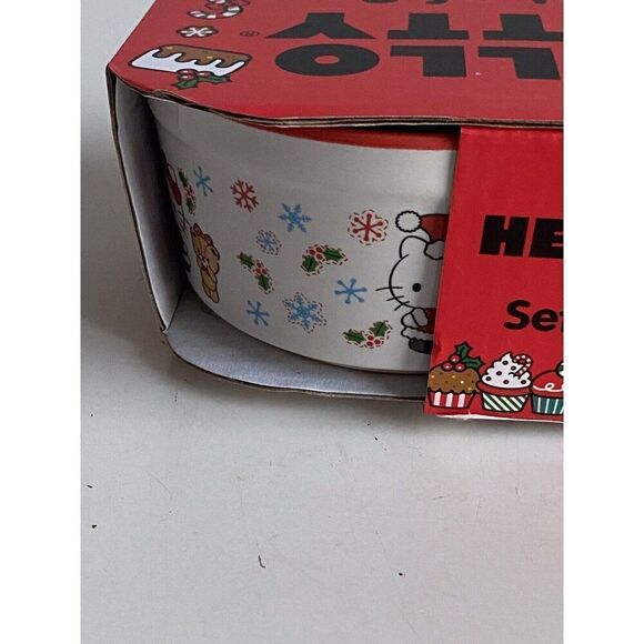 Set Of 2 Hello Kitty Ceramic RAMEKINS Souffle Dish Sleigh Christmas Holiday NEW - Picture 9 of 12